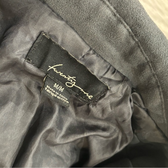 Twenty One Blue Suede Zipper Jacket - Picture 4 of 4